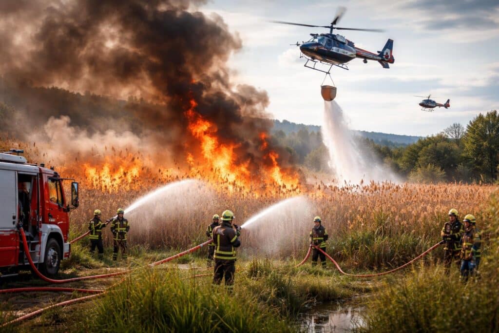 Brand in Naturschutzgebiet gelöscht