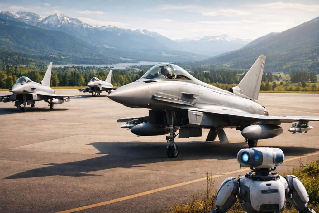 Eurofighter überwachen den österreichischen Luftraum von Kärnten aus