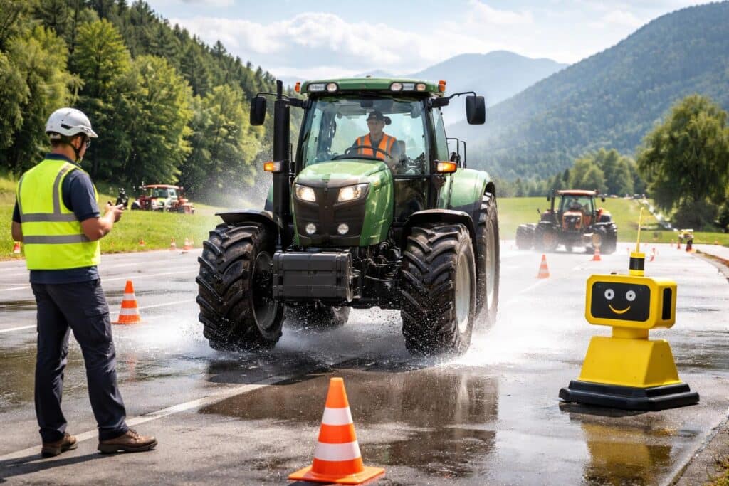Fahrsicherheitstraining für Traktorlenker