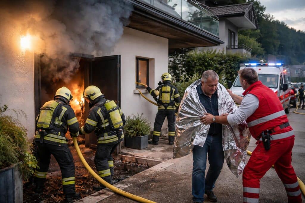 Stichflamme: Hausbesitzer bei Kellerbrand am Wörthersee verletzt