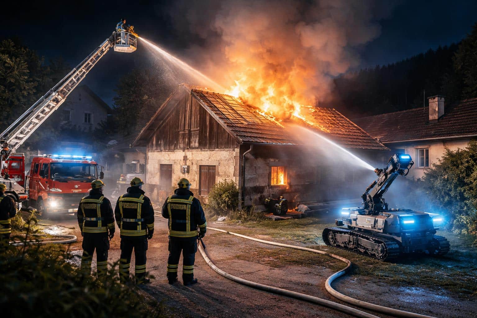 Nebengebäudebrand in Klein St. Paul