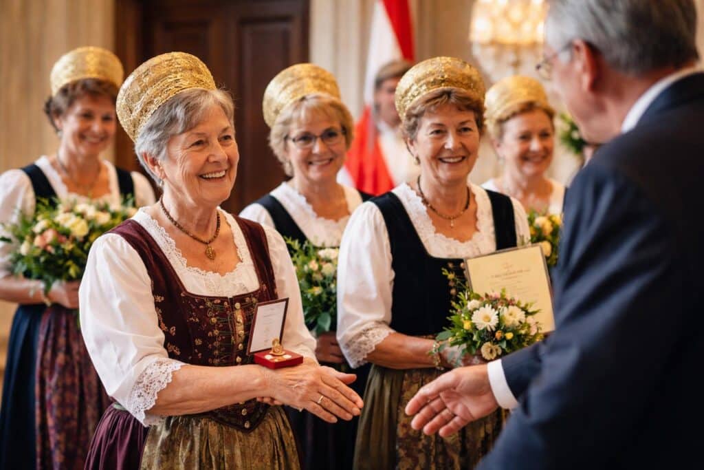 Auszeichnungen für Goldhaubenfrauen: „Botschafterinnen des Brauchtums“