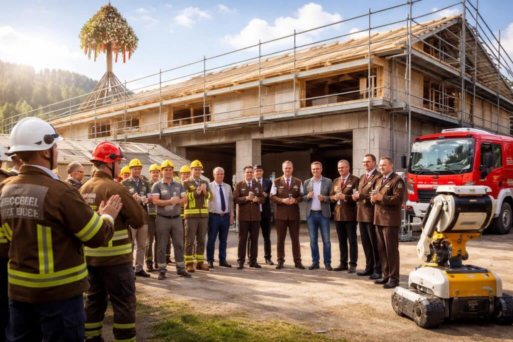 Über 1.000 freiwillige Arbeitsstunden: Gleichenfeier beim Rüsthaus-Umbau in St. Margarethen ob Töllerberg