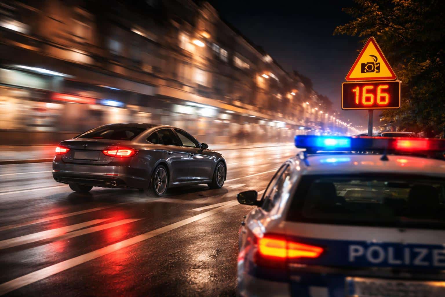 Mit 166 km/h durch Stadt gerast