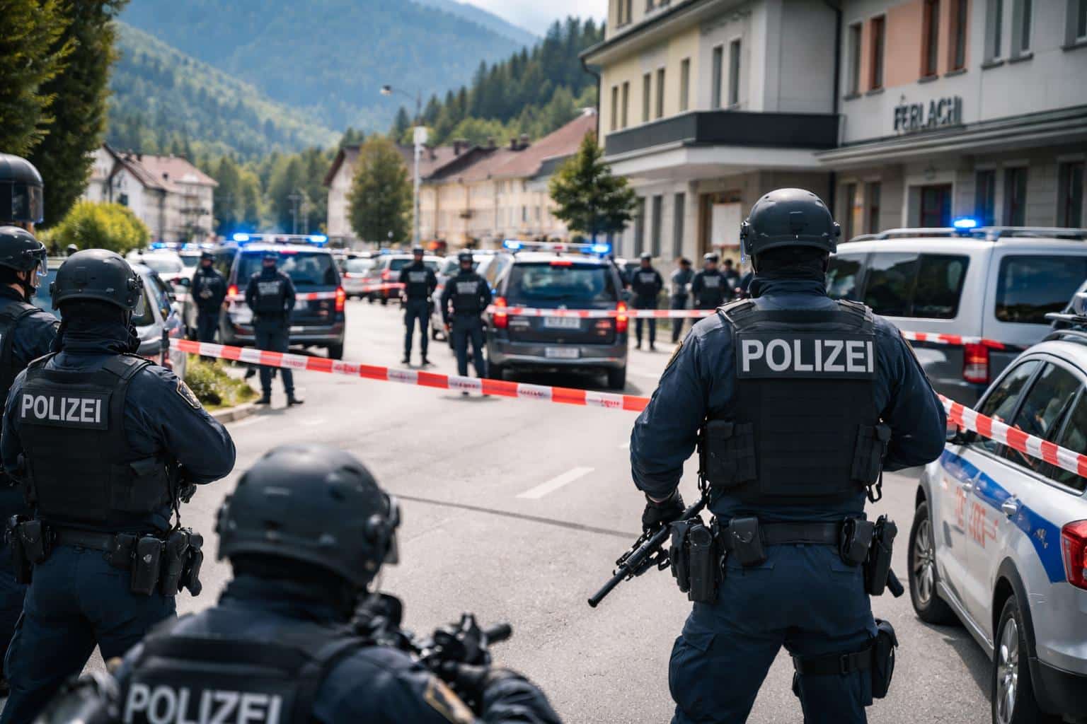 Bewaffneter Banküberfall: Großeinsatz der Polizei in Ferlach