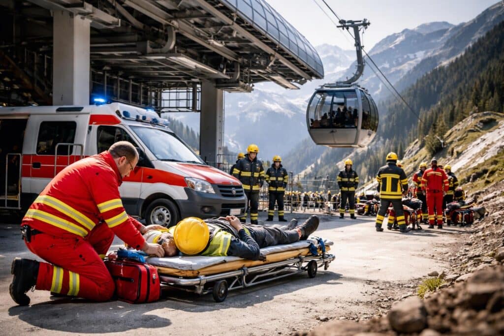 In Oberkärnten: Arbeiter nach Sturz bei Seilbahn schwer verletzt