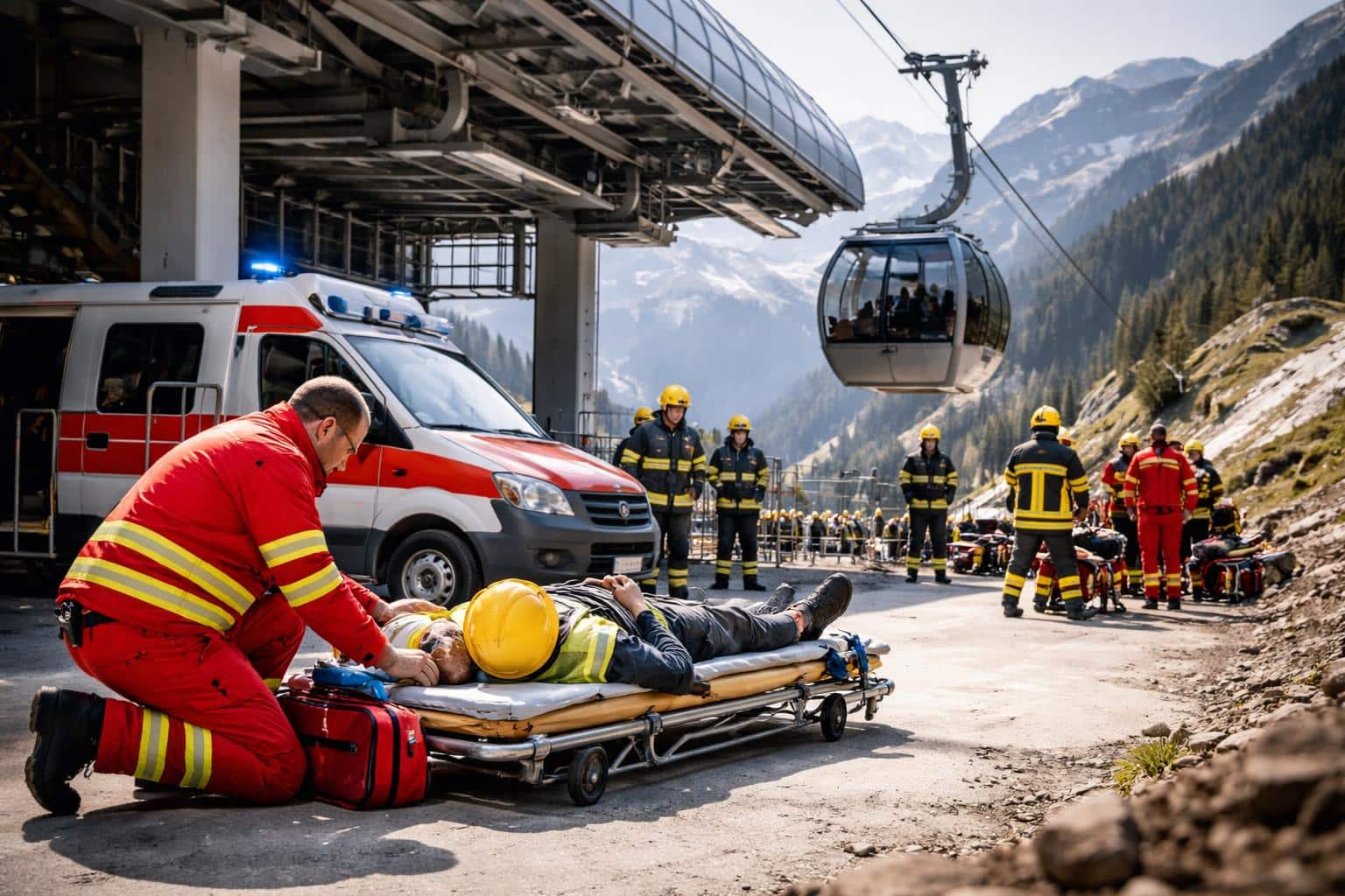 In Oberkärnten: Arbeiter nach Sturz bei Seilbahn schwer verletzt
