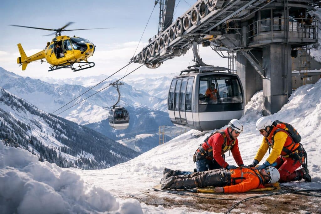 Schwerer Arbeitsunfall bei Gondelbahn im Bezirk Spittal