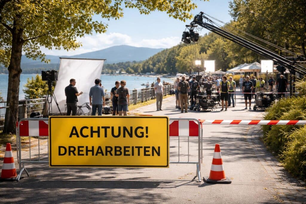 Dreharbeiten: Promenade beim Strandbad gesperrt