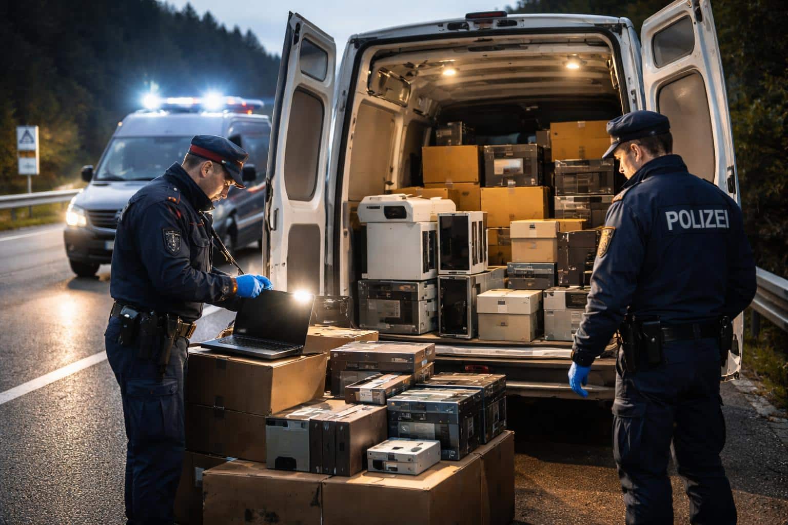 Polizei entdeckt in Kärnten bei Routinekontrolle auf A11 Hehlerware