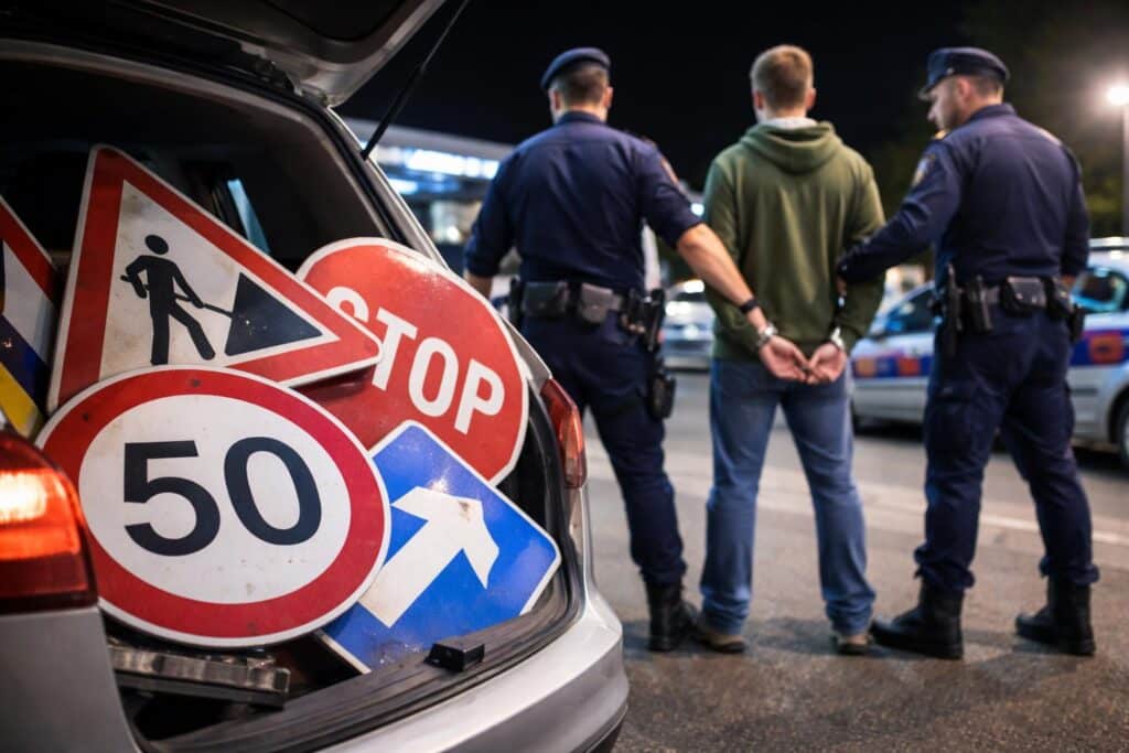 Polizei schnappt Diebe: Teenager klauten Straßenschilder