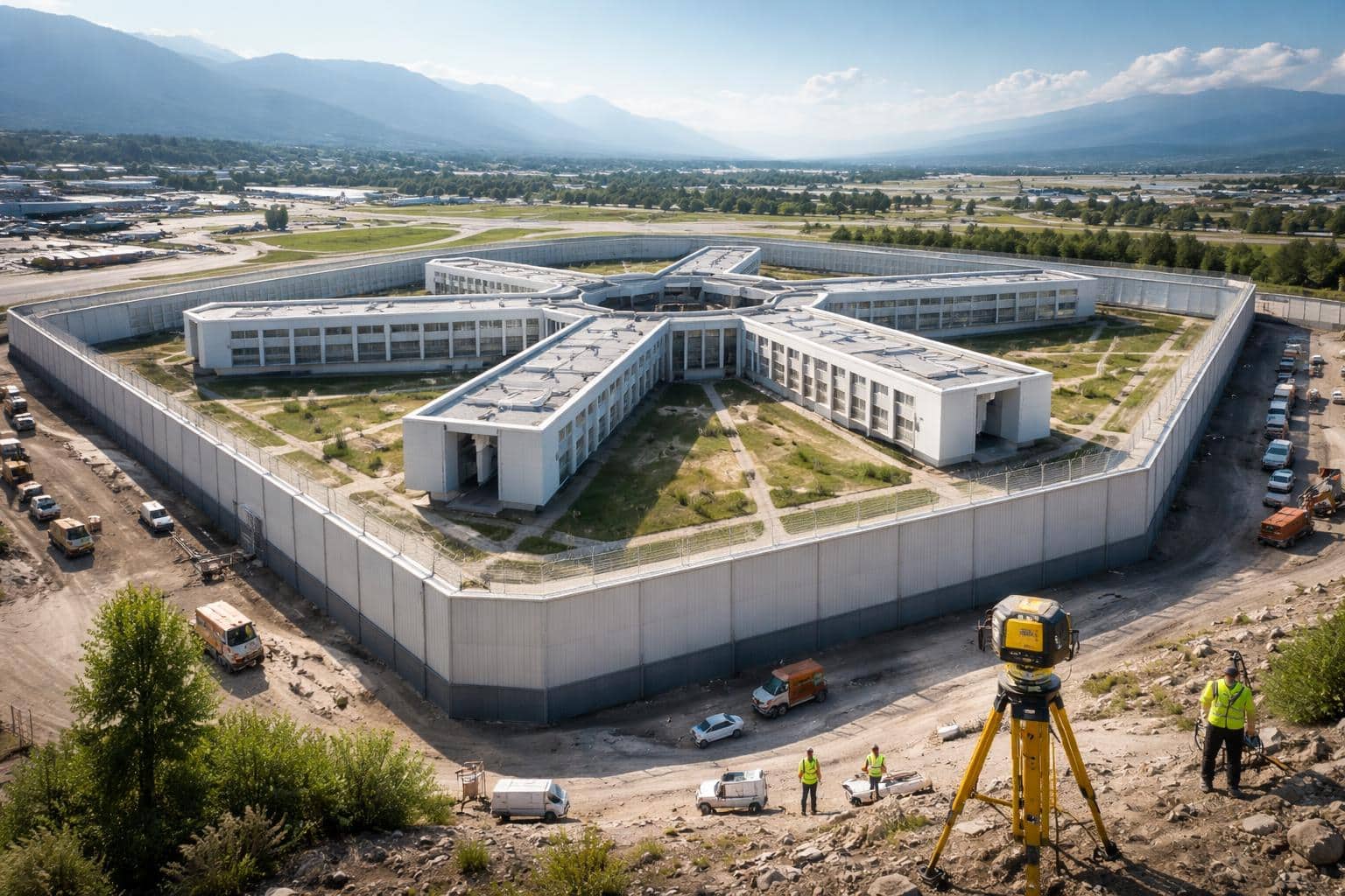 Fünfarmiger Stern: Erste Einblicke in das neue Gefängnis in Klagenfurt