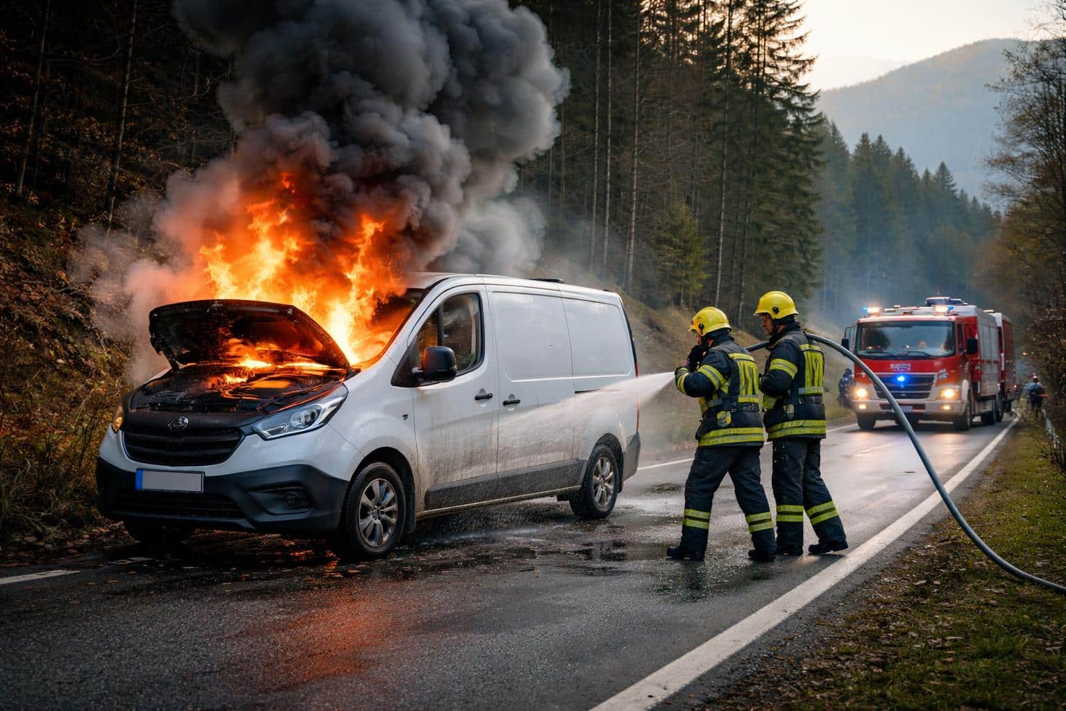 Fahrzeugbrand auf der L99