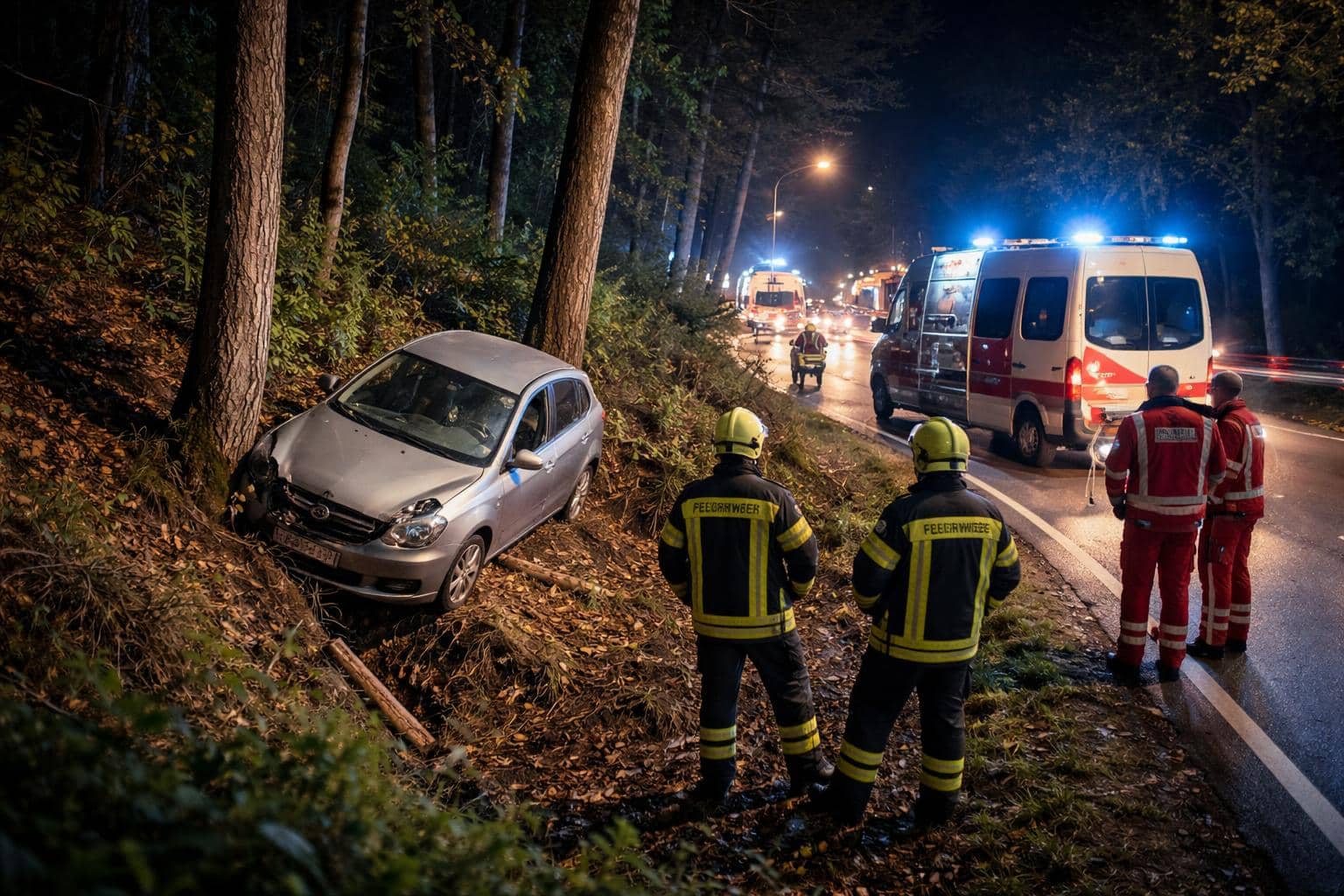 Verkehrsunfall mit Eigenverletzung in Klagenfurt