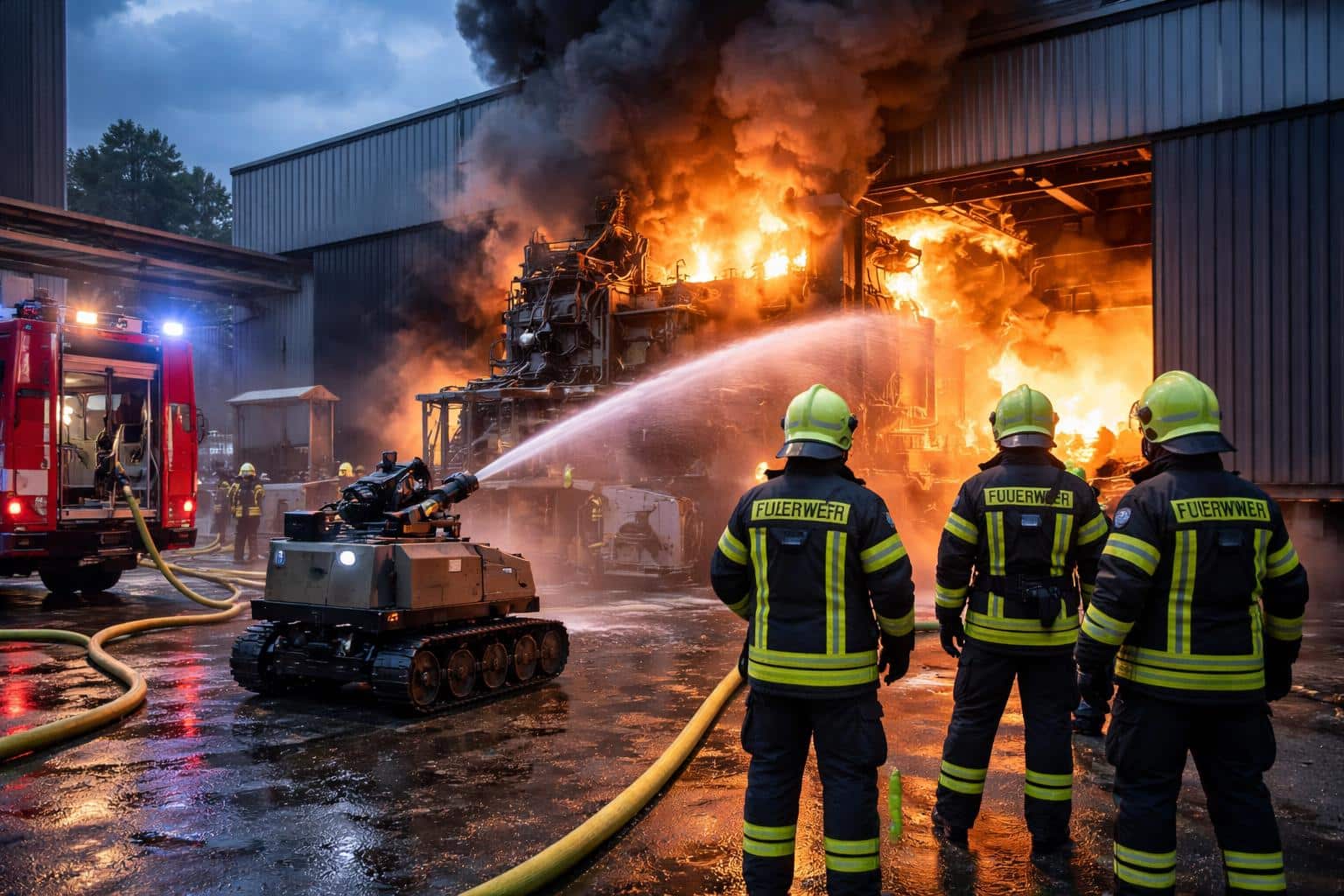 32 Helfer alarmiert: Großeinsatz bei Maschinenbrand in Kärntner Firma