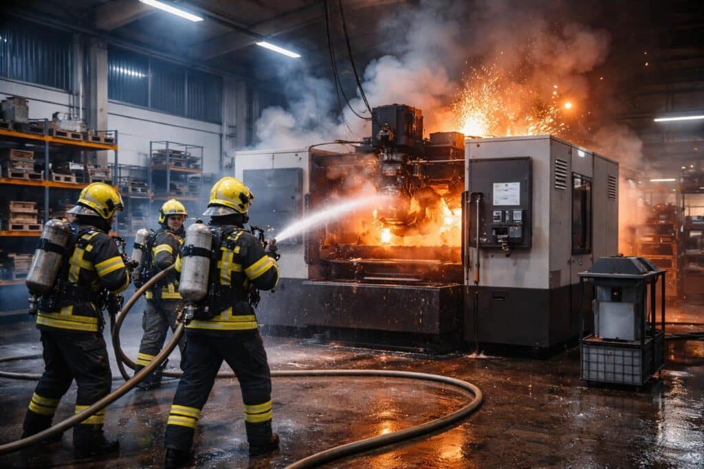Gewerbepark: Maschine löste Brand aus
