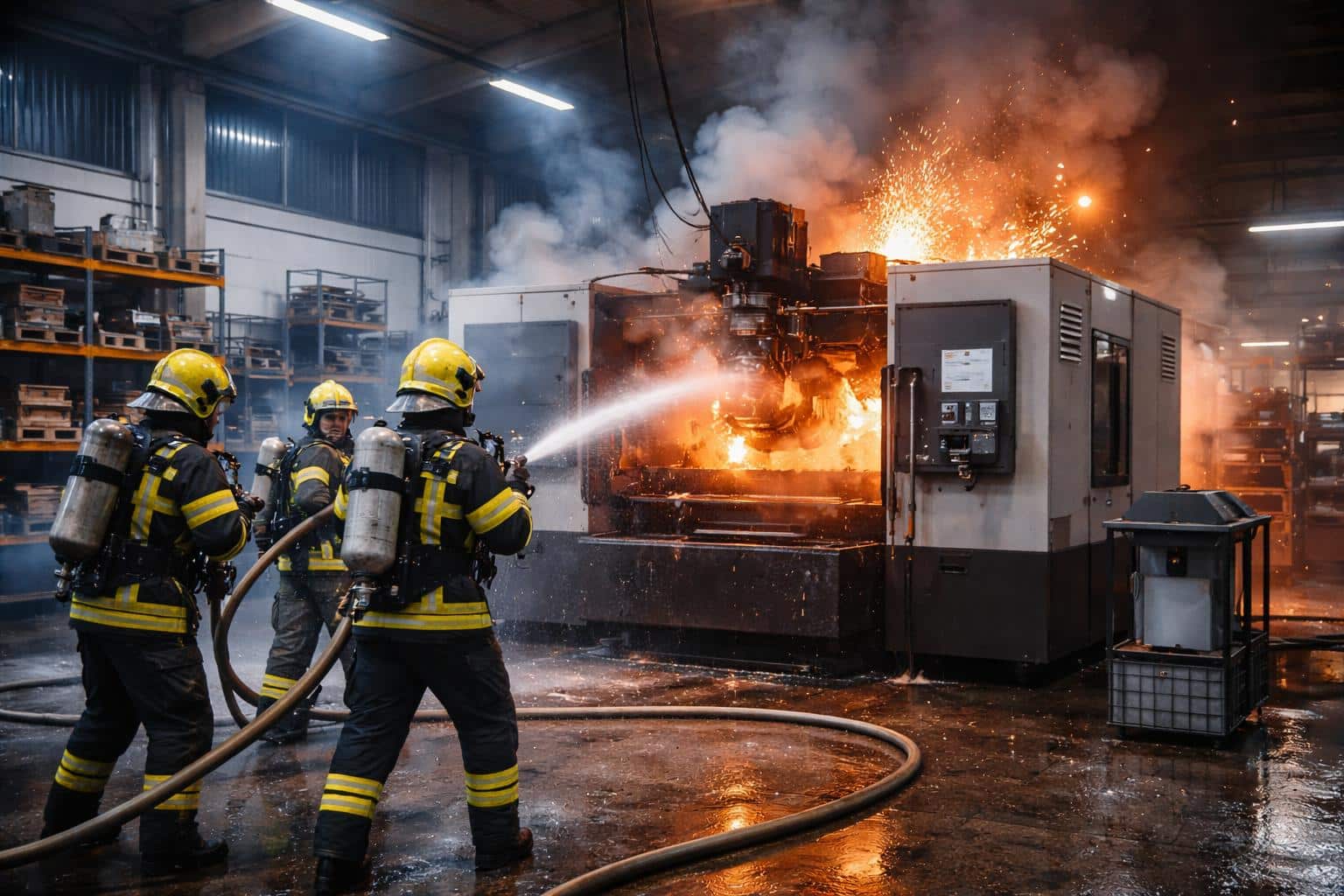 Gewerbepark: Maschine löste Brand aus