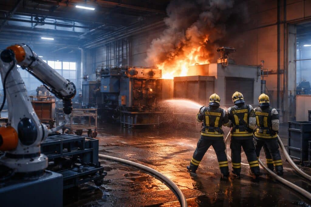 Maschine löste Brand in Gewerbepark aus