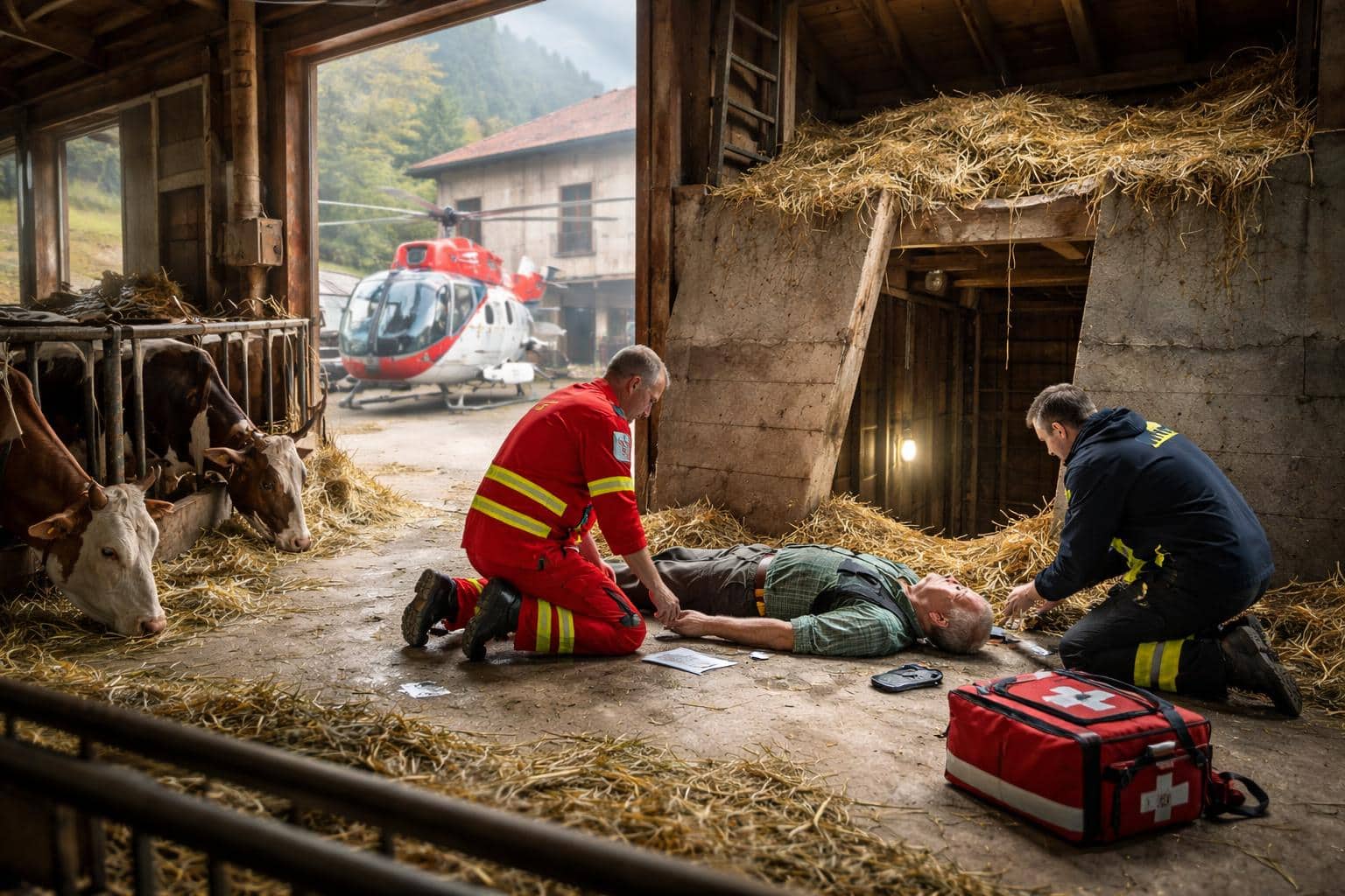 Unfall im landwirtschaftlichen Bereich im Bezirk Spittal an der Drau