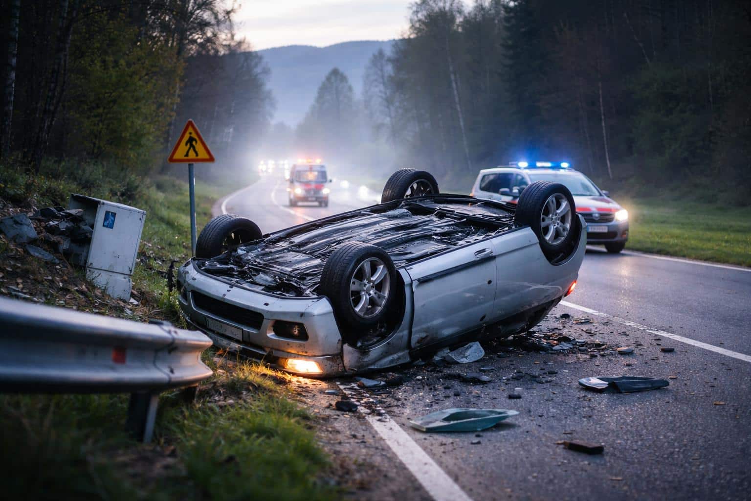 Verkehrsunfall mit Eigenverletzung