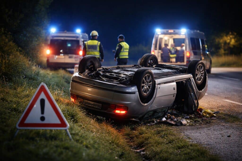 Betrunkene Lenkerin überschlug sich mit Pkw