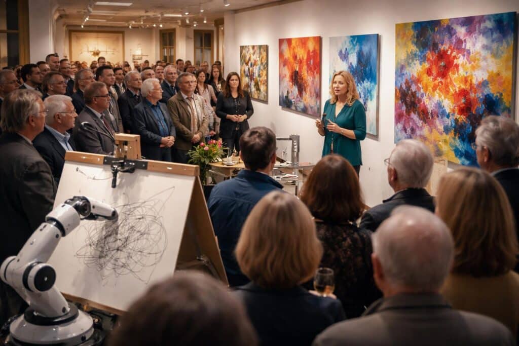 Kunst in Schwabegg: Volles Haus bei Vernissage von Mira Blažej