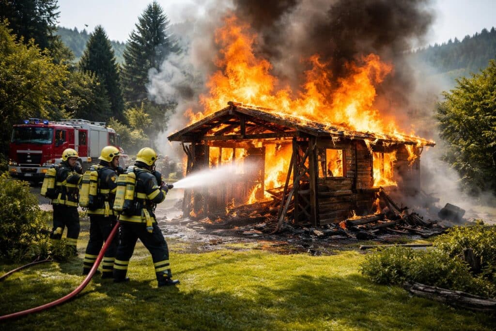 Brand einer Gartenhütte in Feistritz ob Bleiburg