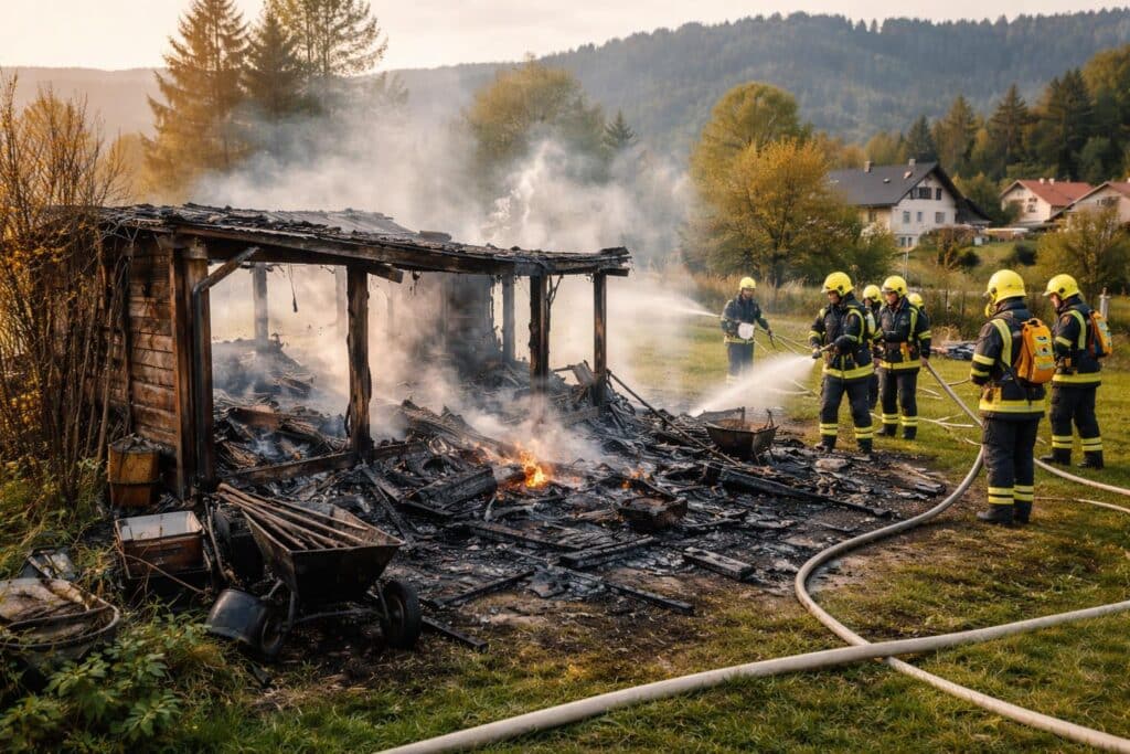 Gartenhütte in Völkermarkt brannte völlig nieder
