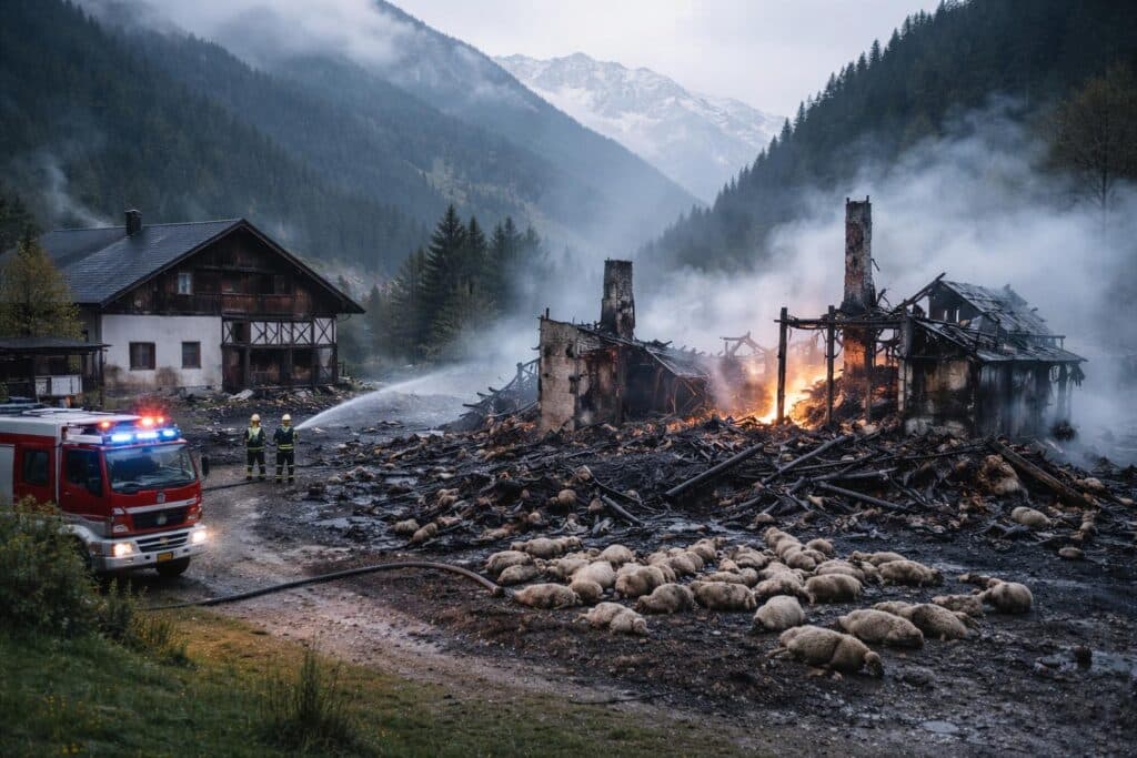 Brand in Heiligenblut: Schafe verendet