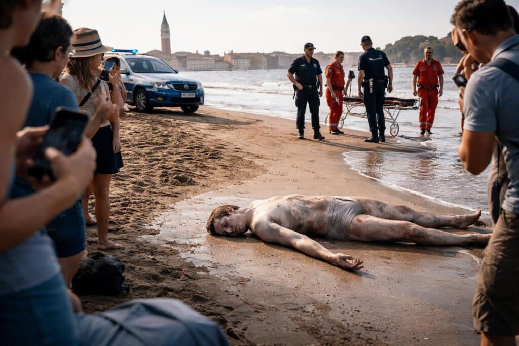 Künstler mimte Leiche so realistisch, dass Passanten Polizei riefen