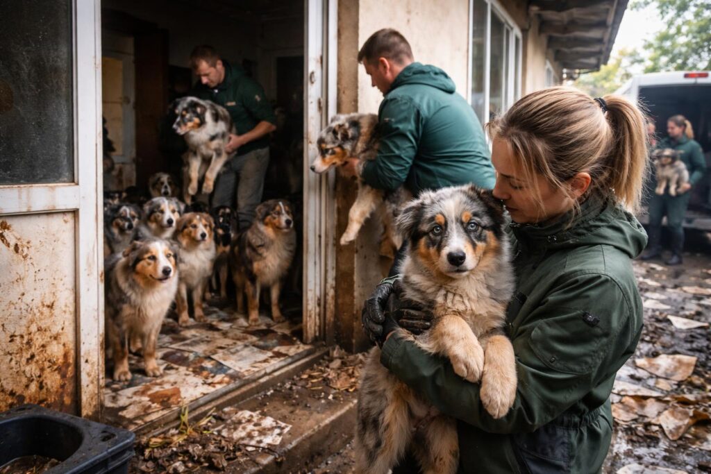 39 Hunde aus Haus gerettet: „Es war furchtbar, überall war Kot und Urin“