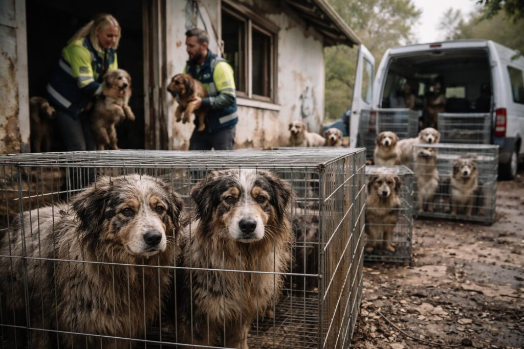 39 Hunde aus verwahrloster Haltung gerettet
