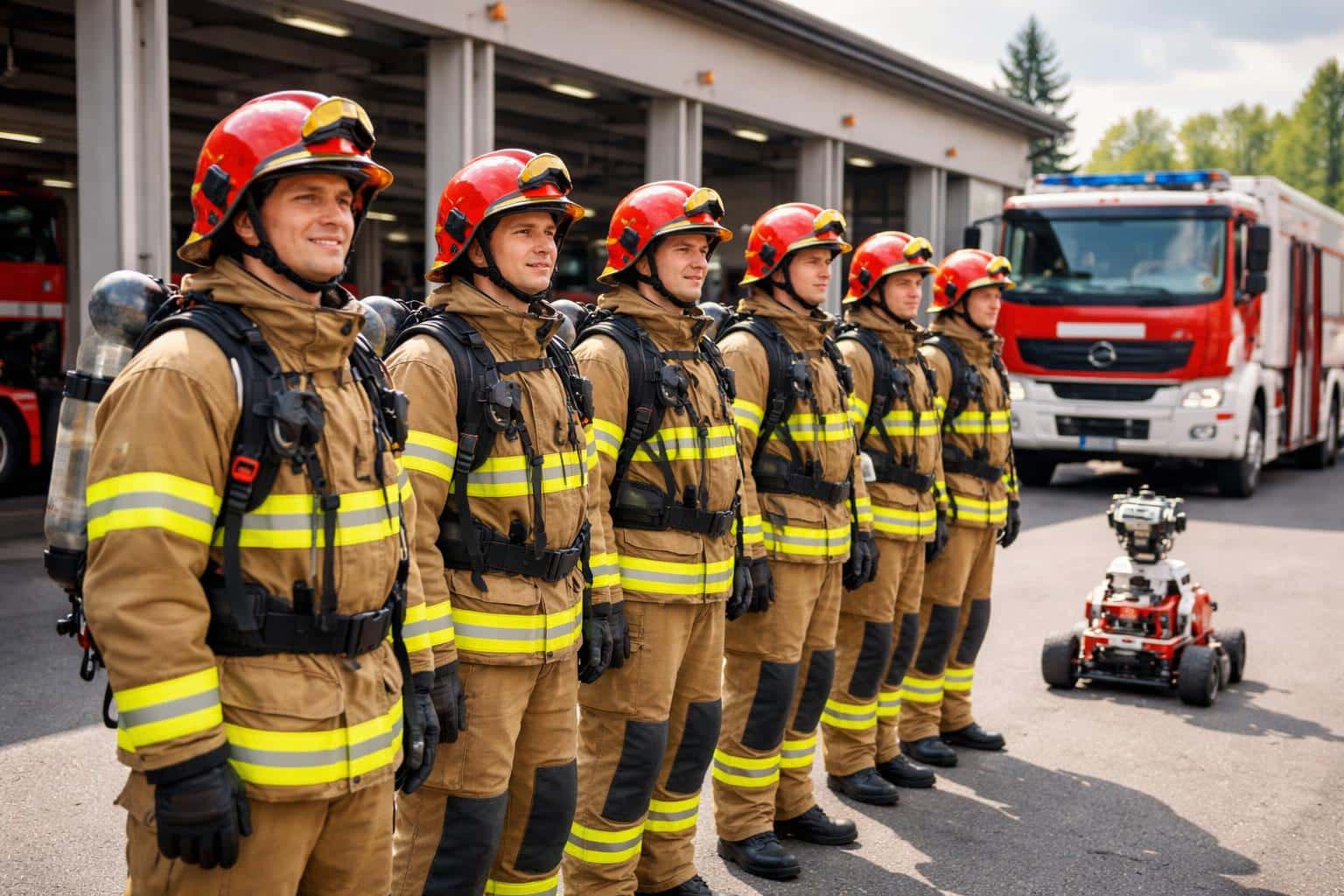 Neue Feuerwehrmänner im Training