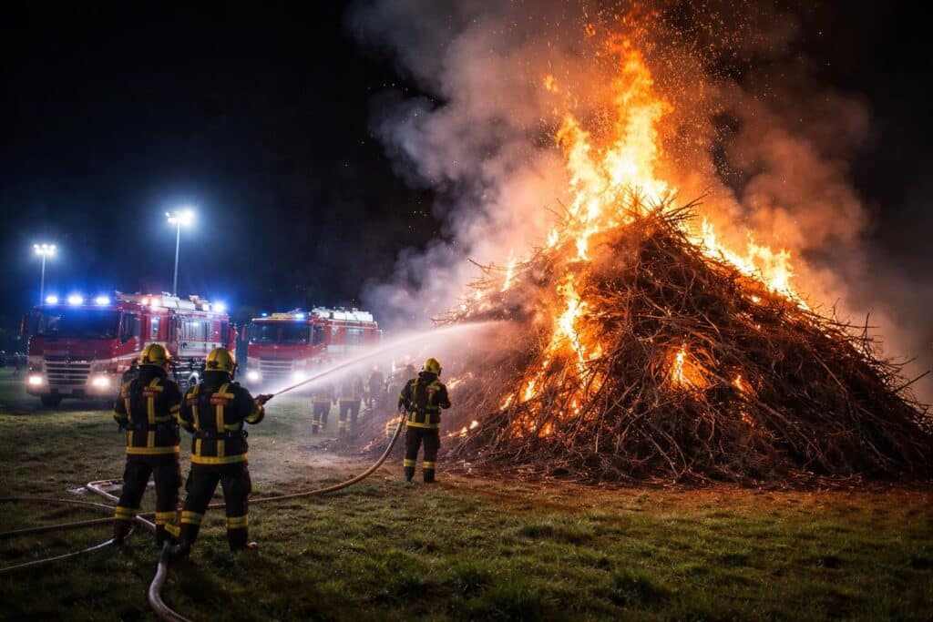 Brandeinsatz in Winkling: Osterhaufen stand in Flammen
