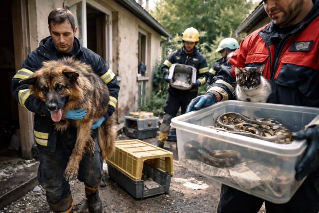 Hunde, Katzen, Schlangen aus Haus befreit: „Es hat furchtbar gestunken!“