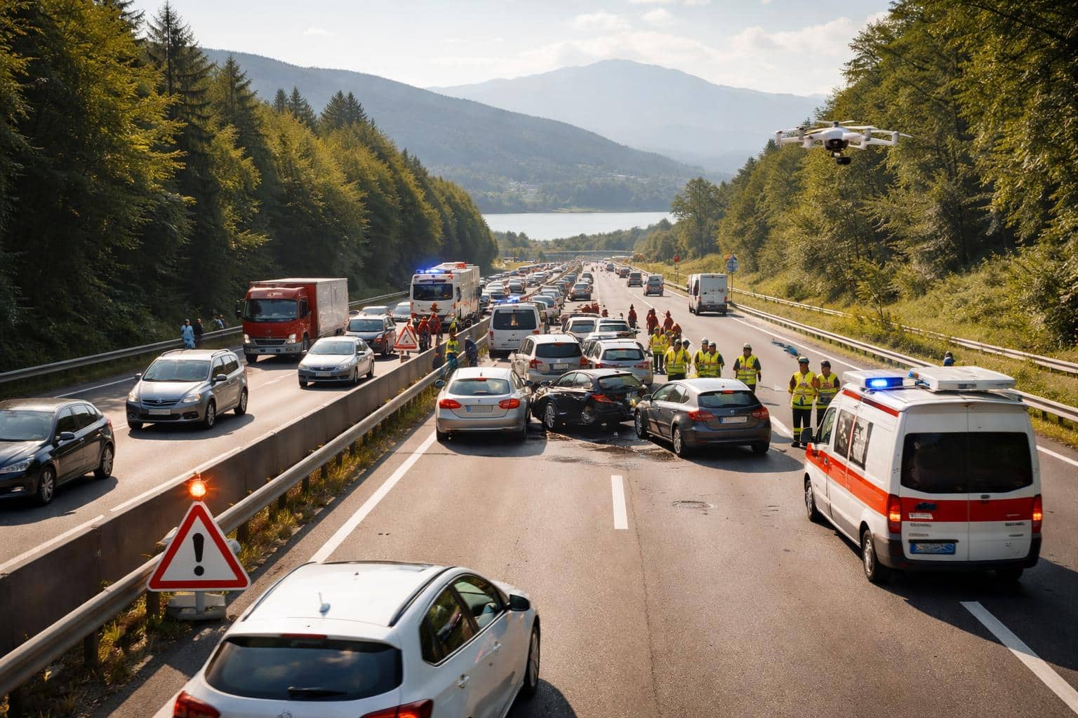 A2 Süd Autobahn, Klagenfurt Richtung Villach