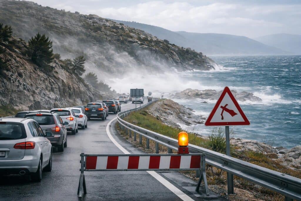 Starke Bora sorgt weiterhin für Behinderungen in Kroatien