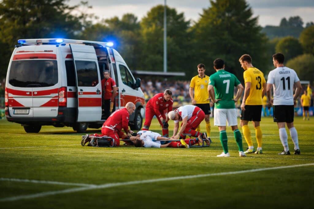 Notarzt im Einsatz: Dramatischer Zwischenfall bei Kärntner-Liga-Match