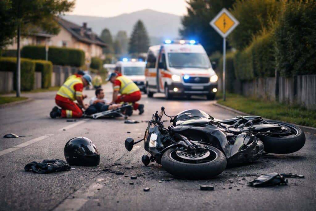 Motorradunfall: 44-Jähriger schwer verletzt