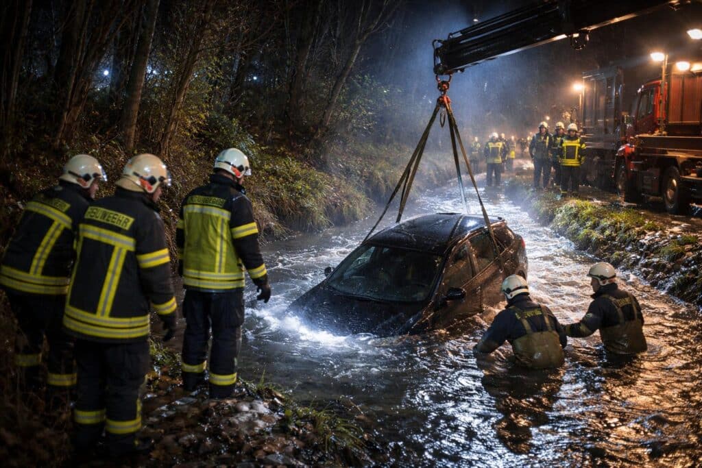 16-Jähriger stürzte mit Auto in Bach