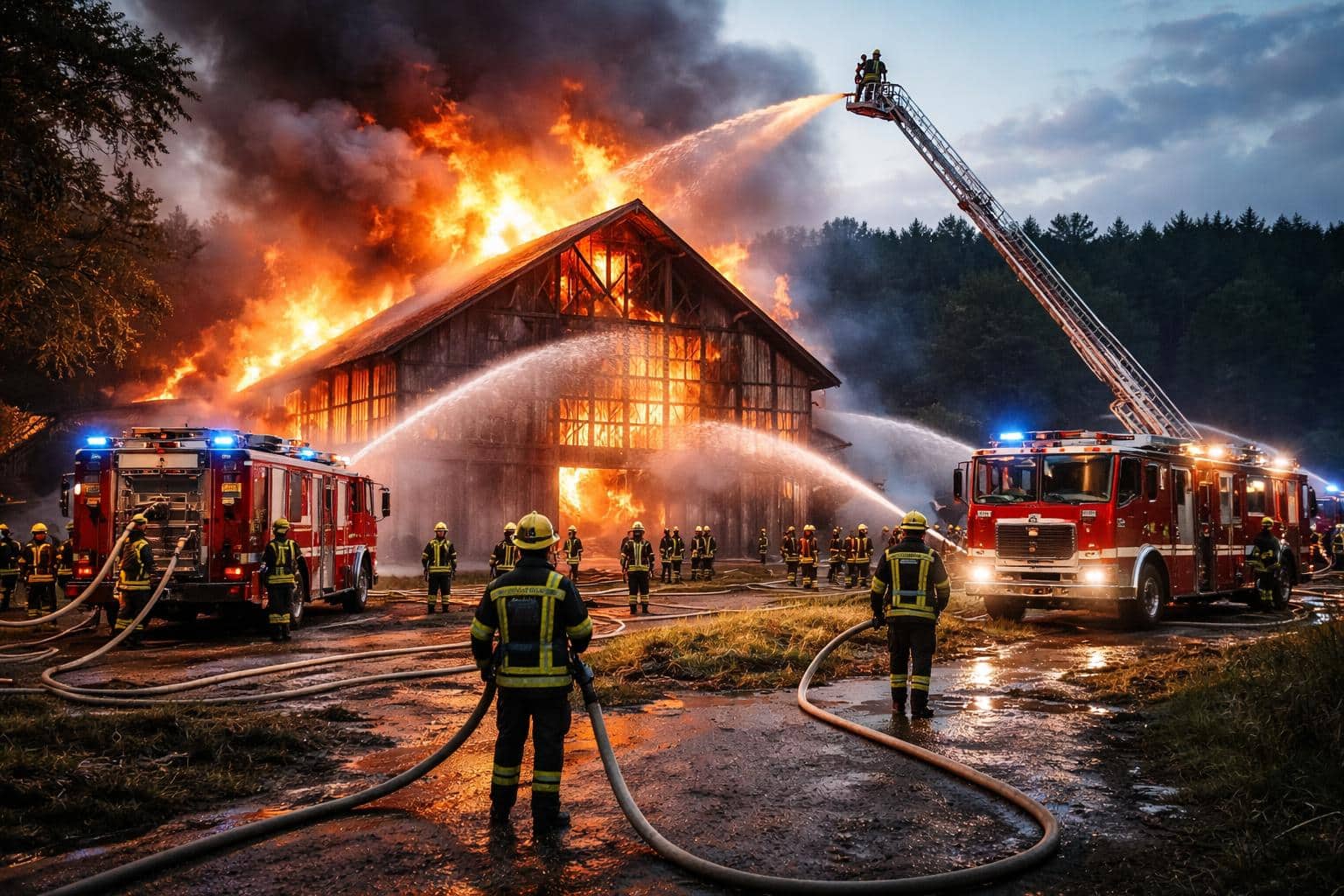 Brand forderte 100 Einsatzkräfte