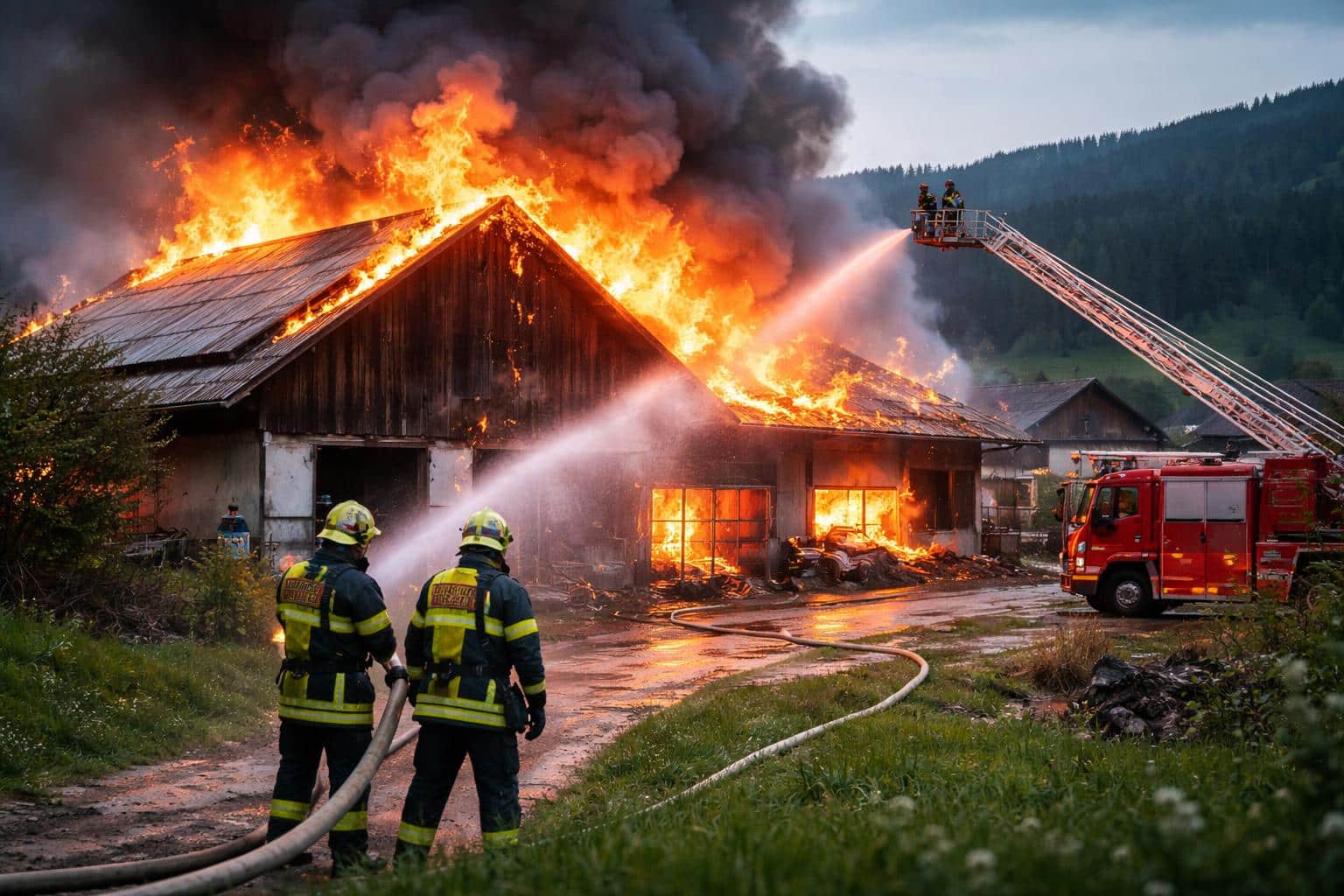 Brandeinsatz in Pudlach am Karsamstag