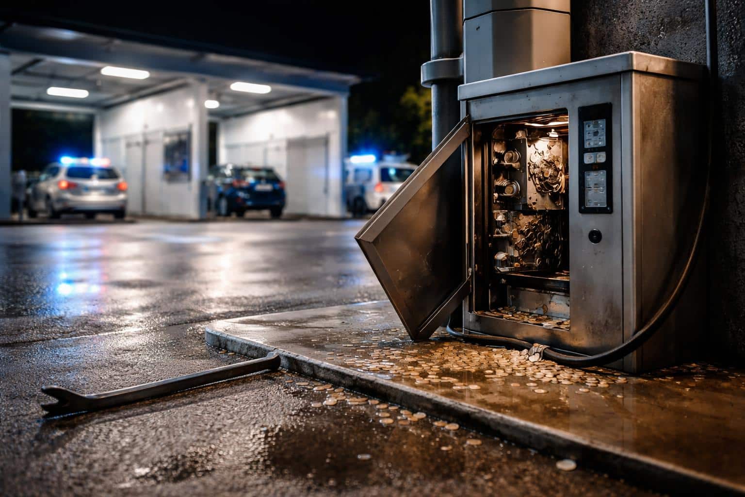 Automaten mehrerer Waschanlagen geplündert