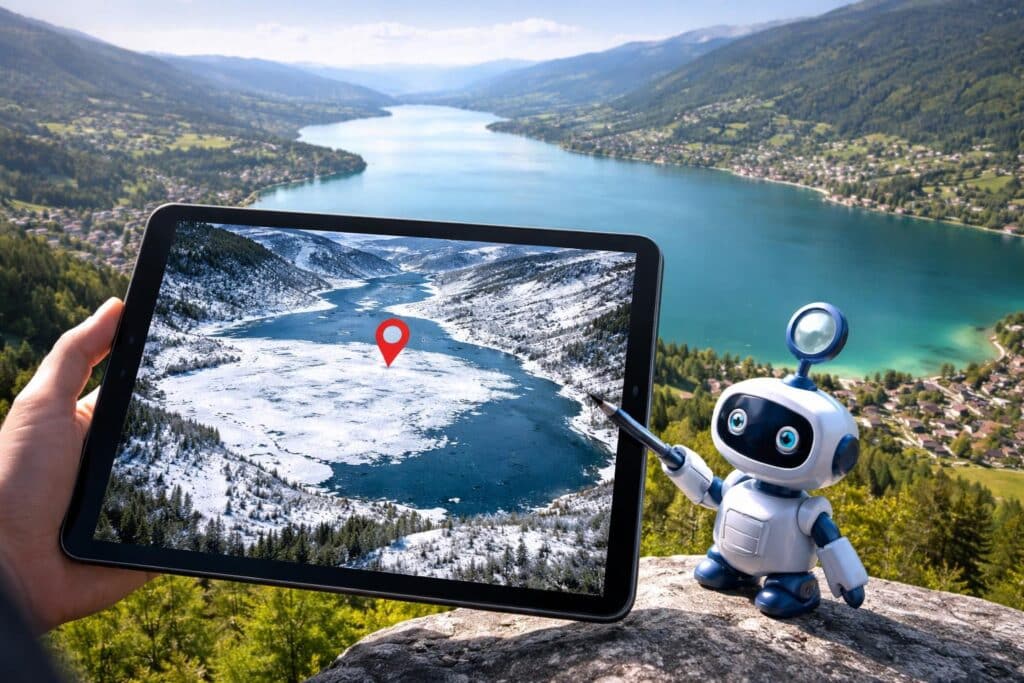 Kärntner Seen auf Google dauernd vereist