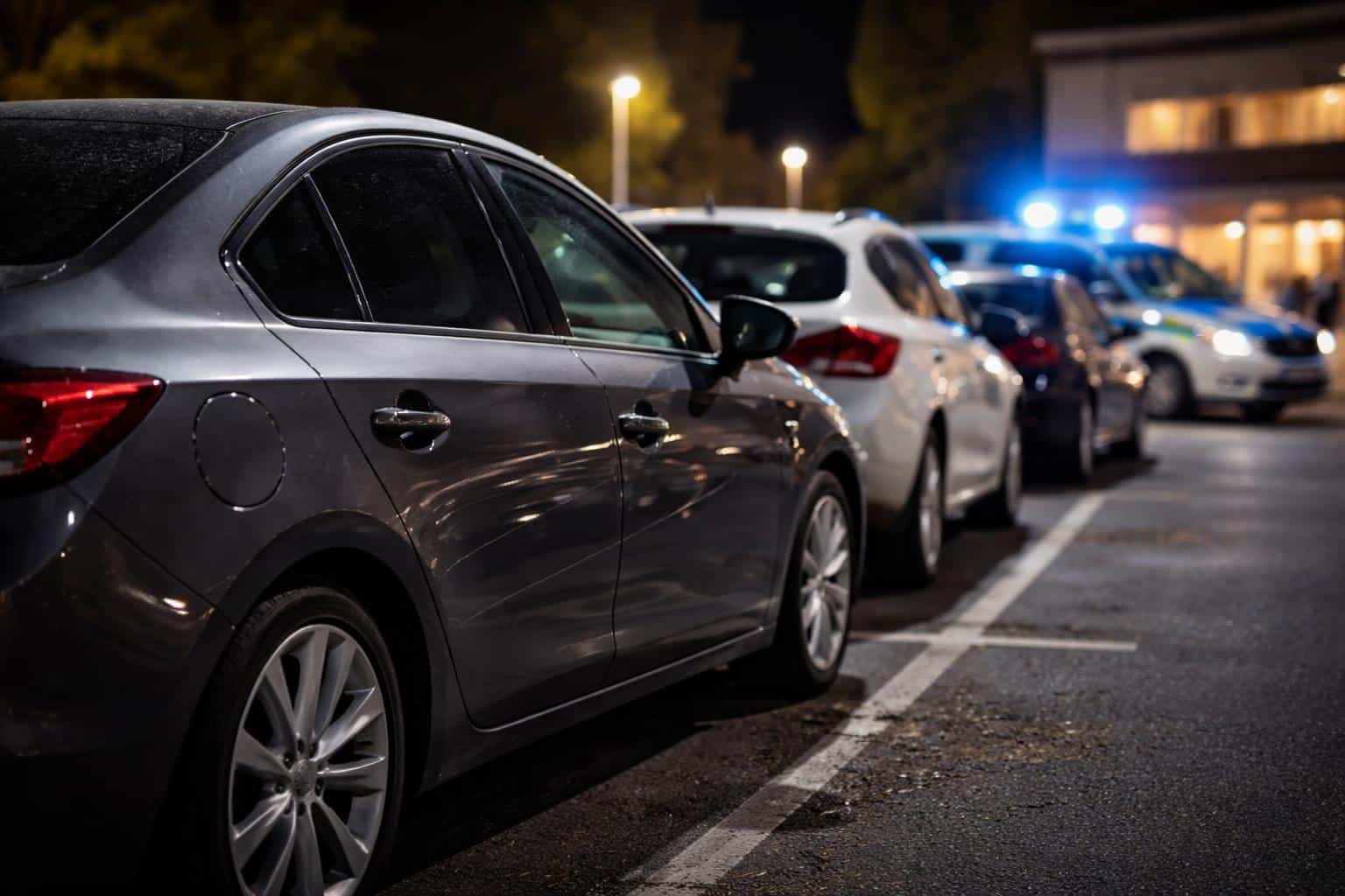 Mehrere Autos auf Parkplatz zerkratzt
