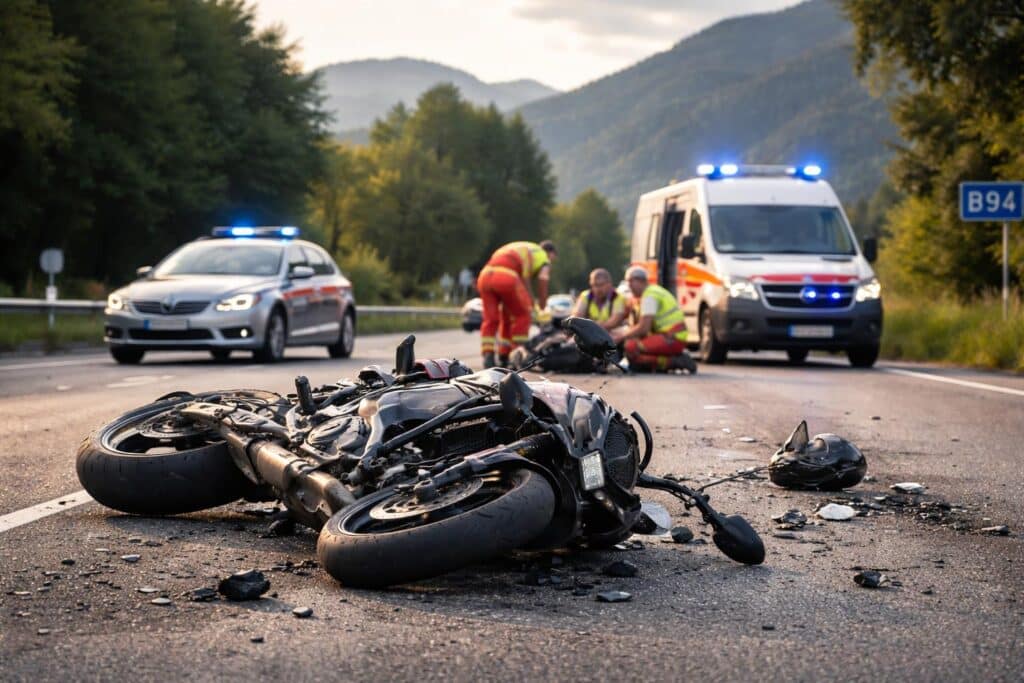 Motorradunfall mit Personenschaden