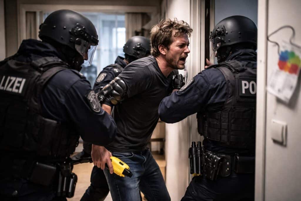 Mann randalierte und griff Polizei an