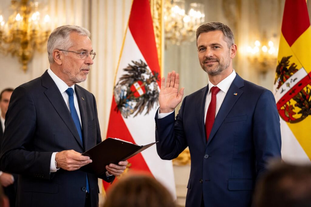 Daniel Fellner als neuer Landeshauptmann von Kärnten angelobt