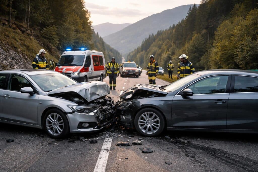 Autolenker krachte in Kärnten in Gegenverkehr: Drei Verletzte