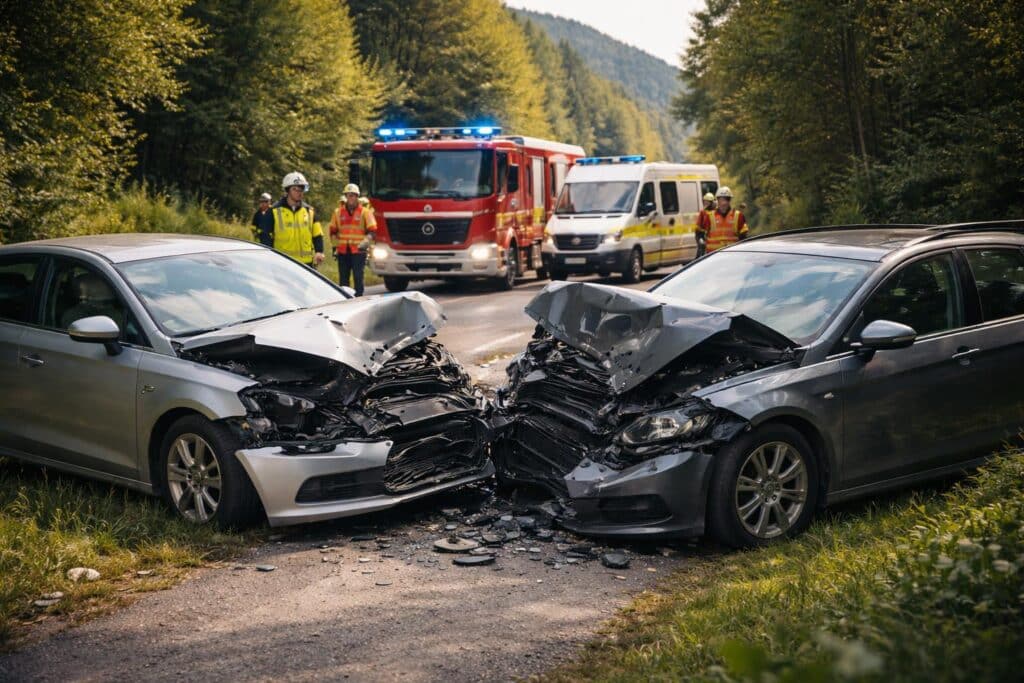 Drei Verletzte bei Frontalzusammenstoß